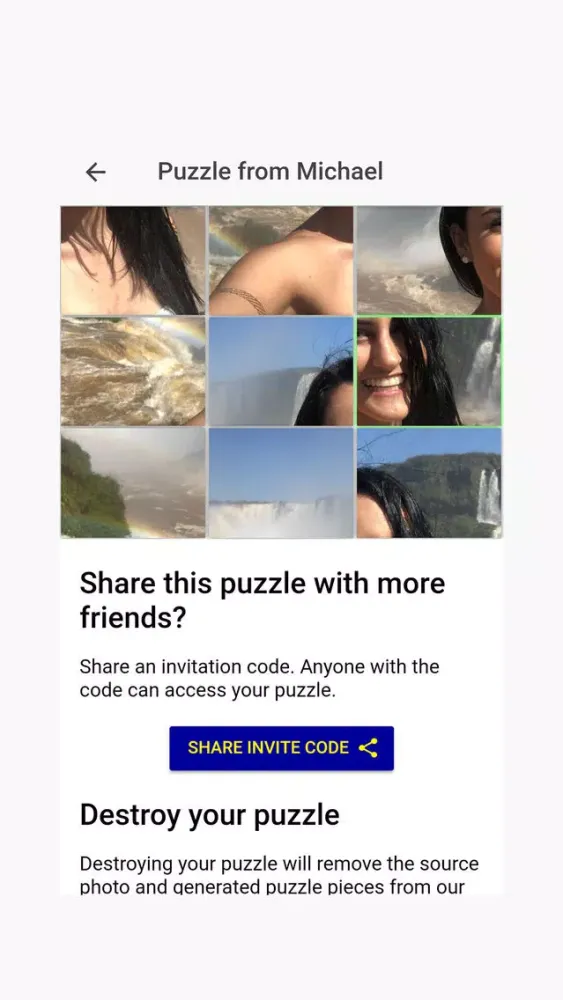 Tangkapan skrin PuzzleGram - Photo Puzzle App