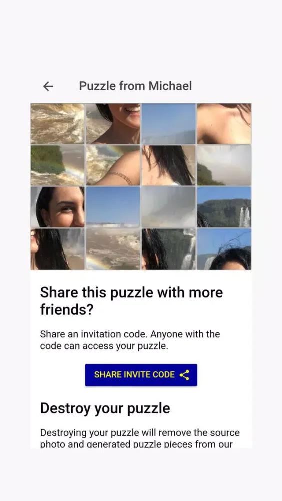 Tangkapan skrin PuzzleGram - Photo Puzzle App