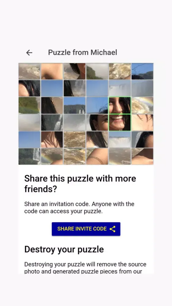 Tangkapan skrin PuzzleGram - Photo Puzzle App