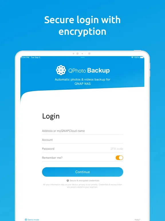 QPhoto Backup iPad  Screenshots