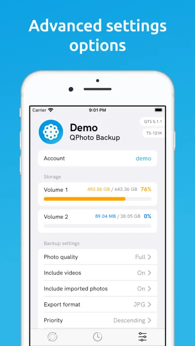 QPhoto Backup Screenshots