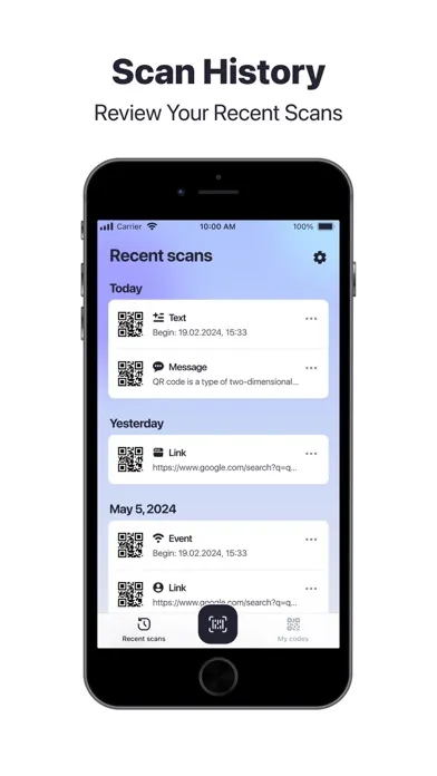 QR Code & Barcode－Scanner App 스크린샷