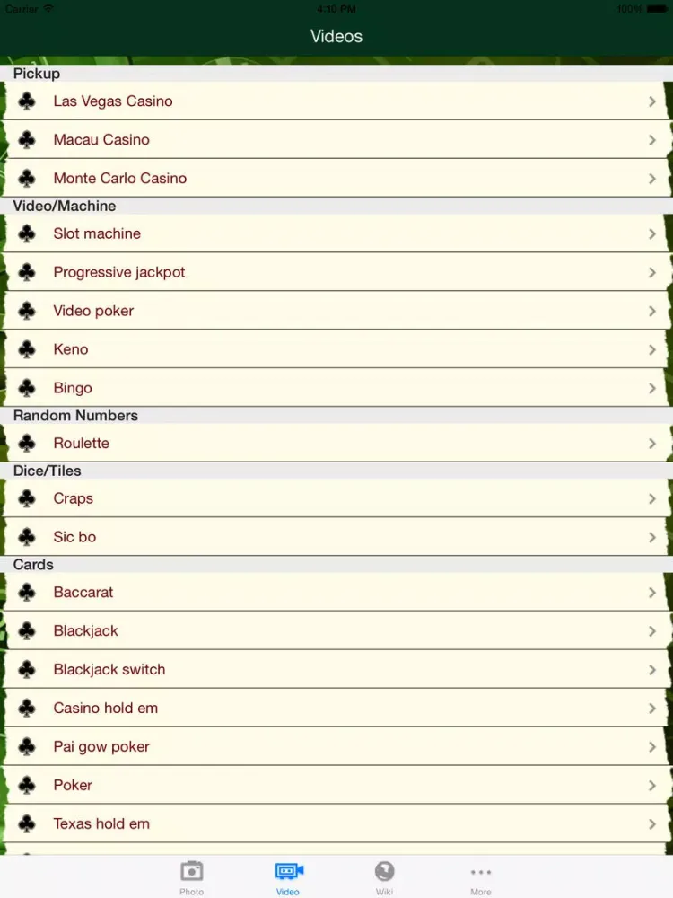 Exciting Casino Games iPad  Screenshots