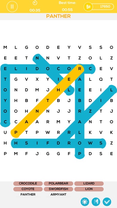 Capturas de tela do Mystery Word - search the words!