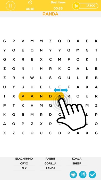 Capturas de tela do Mystery Word - search the words!