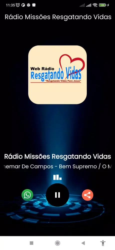 Capturas de pantalla de Rádio Missões Resgatando Vidas