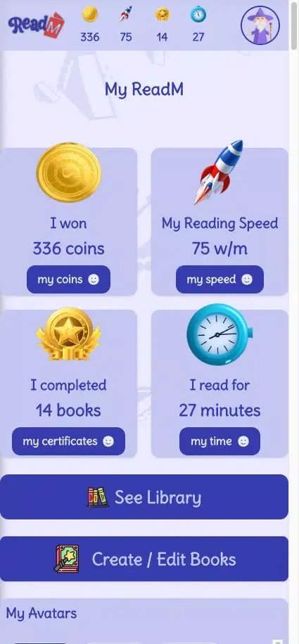 ReadM - Reading Confidence Screenshots