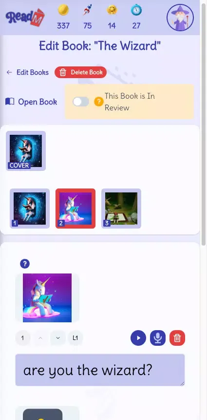 ReadM - Reading Confidence Screenshots