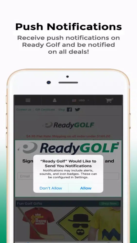 Ảnh chụp màn hình của Ready Golf Store