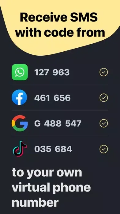 Captures d'écran de Receive SMS - Virtual Number