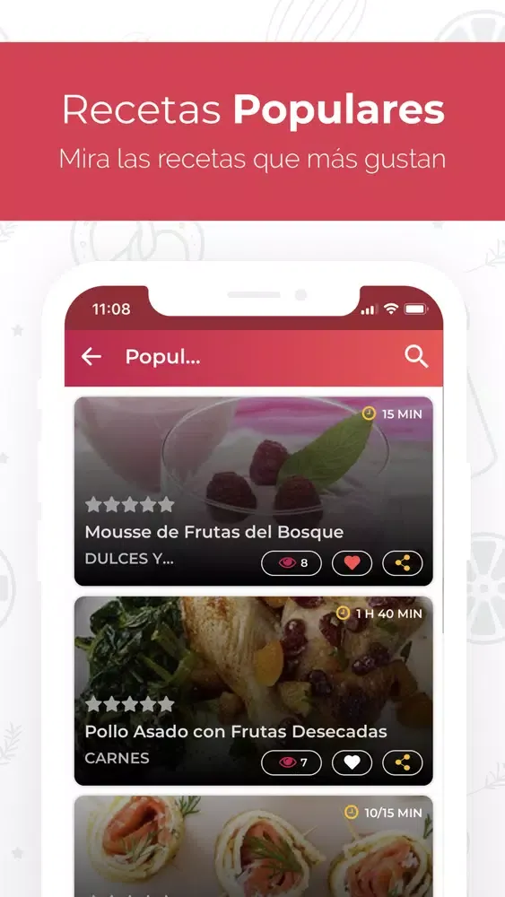 Tangkapan skrin Recetas de Cocina en Español