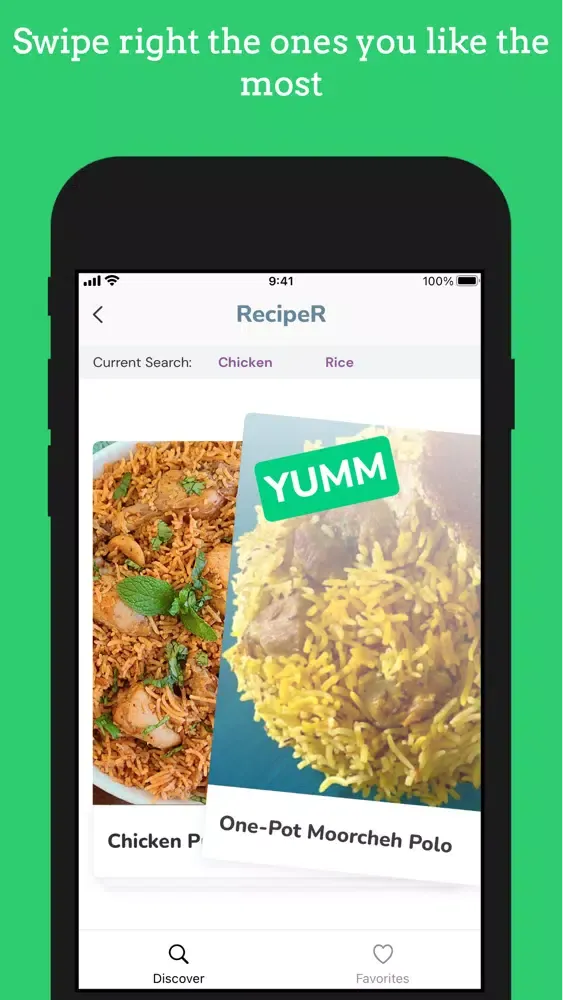 RecipeR - Swipe & Cook Meals Screenshots