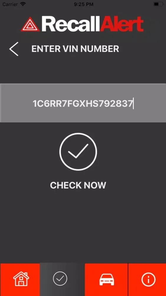 Ảnh chụp màn hình của Recall Alert Pro