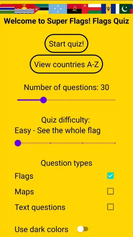 Super Flags! Flag Quiz Screenshots