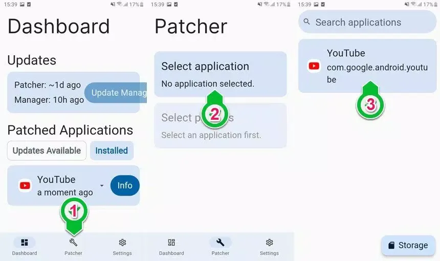 Ảnh chụp màn hình của ReVanced Manager