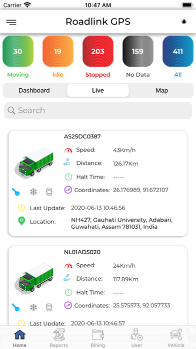 Roadlink GPS 스크린샷
