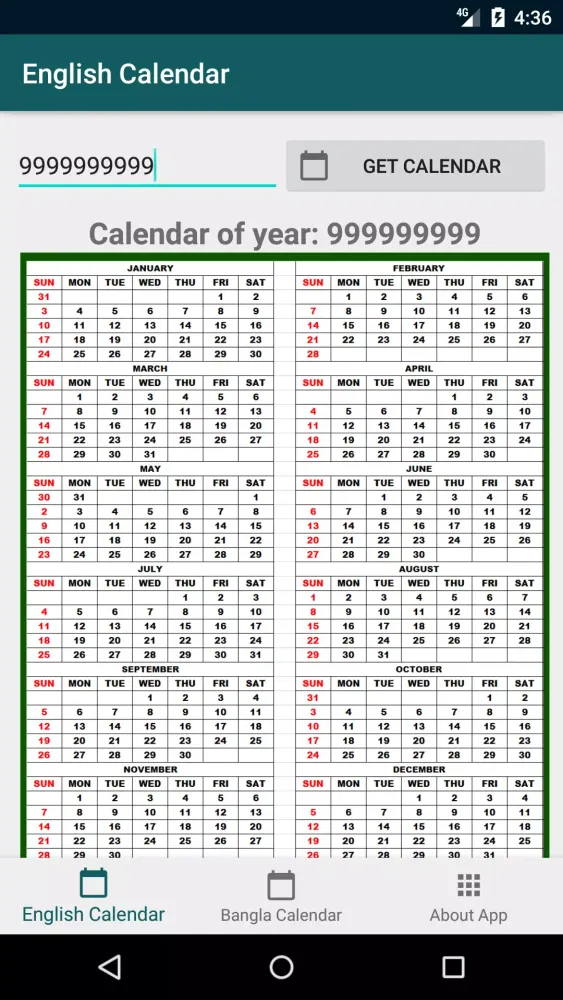 Forever Calendar Ekran Görüntüleri