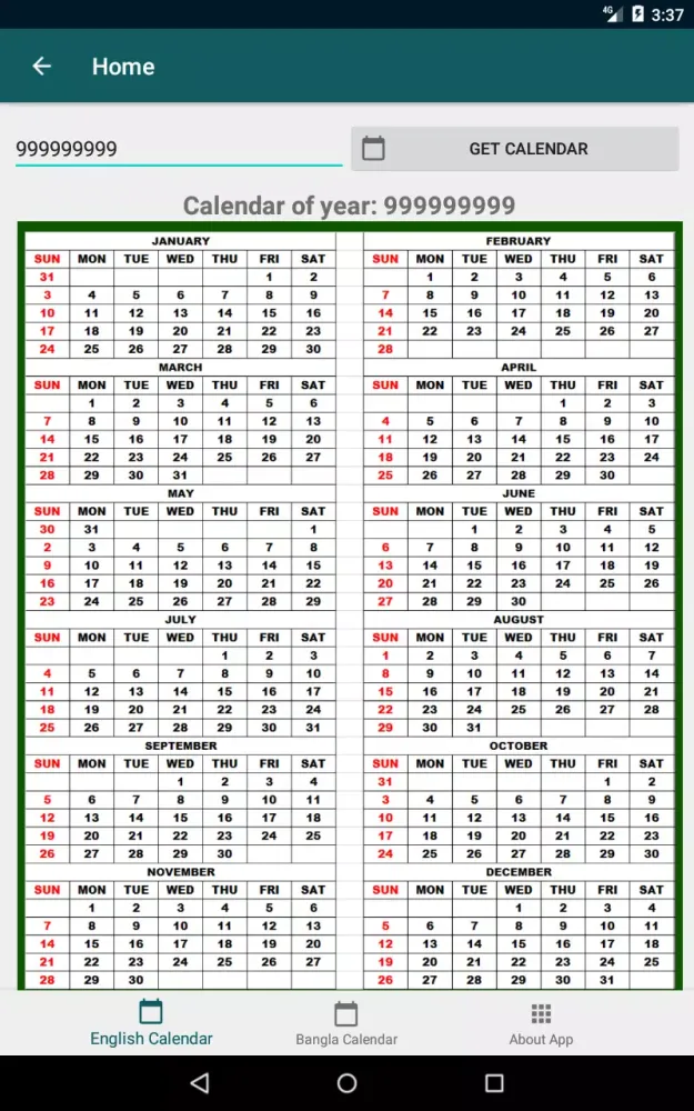 Forever Calendar Ekran Görüntüleri