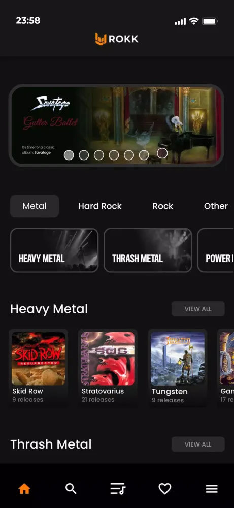 ROKK Streaming Screenshots