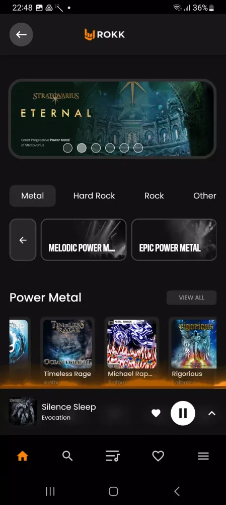 ROKK Streaming Screenshots