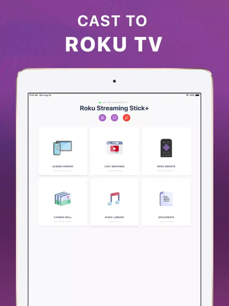 Zrzuty ekranu Streamer for Roku iPad 