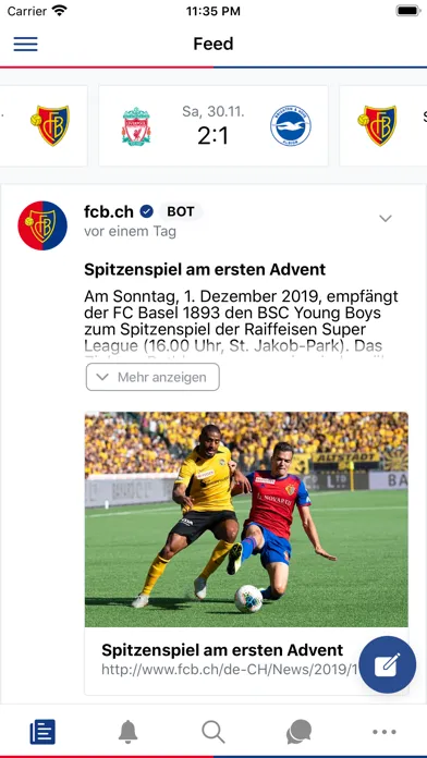 Rotblau – FC Basel App Screenshots