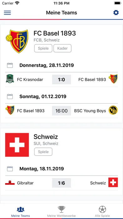 Rotblau – FC Basel App Screenshots