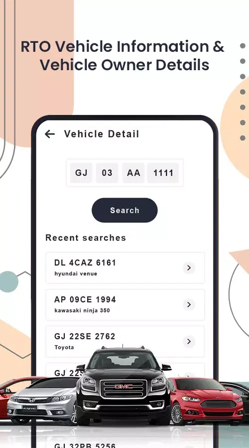 RTO Vehicle Info Screenshots