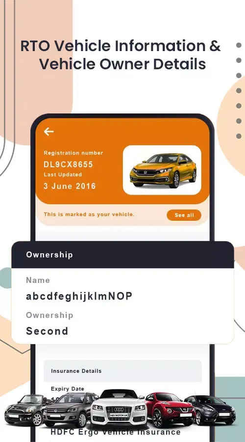 RTO Vehicle Info Screenshots
