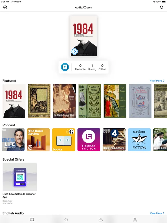 Captures d'écran de AudioAZ - Audiobooks & Stories iPad 