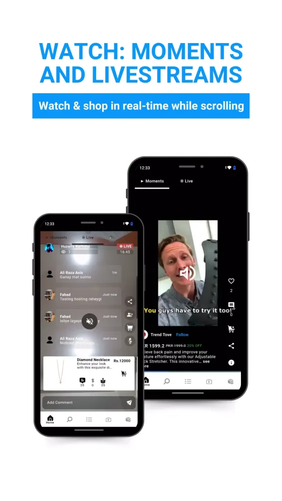 Tangkapan skrin Sadiq.ai - Social Marketplace