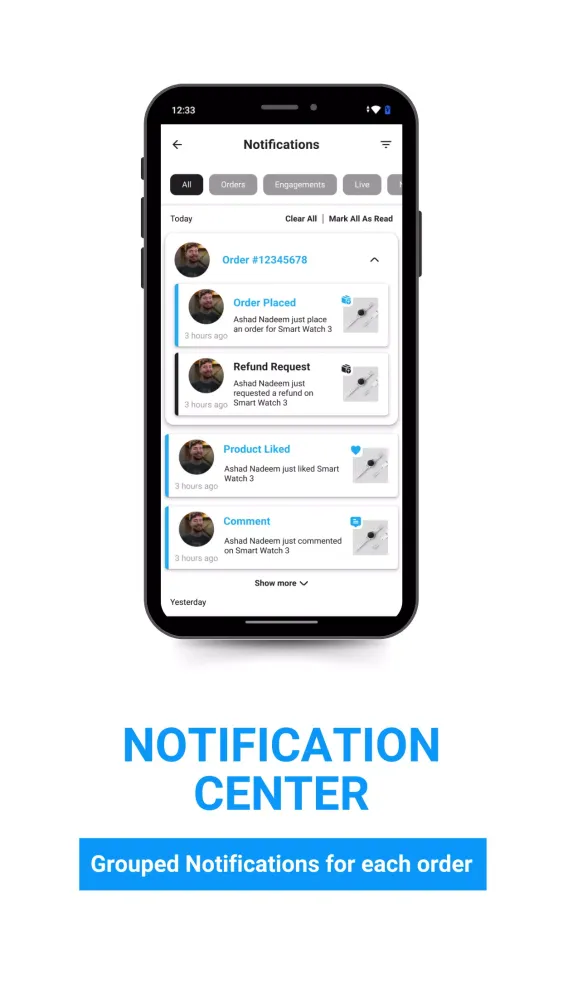 Tangkapan skrin Sadiq.ai - Social Marketplace