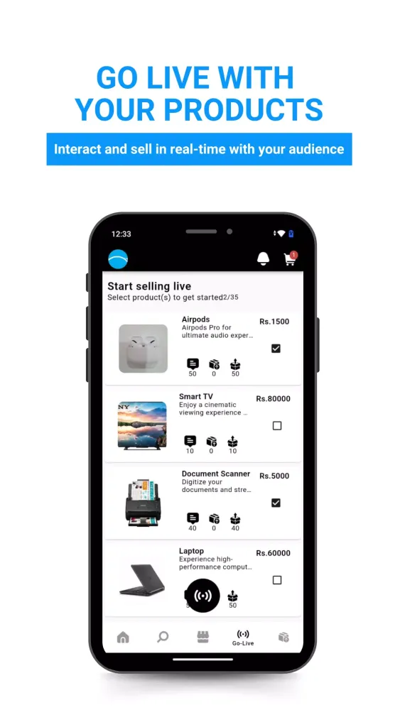 Tangkapan skrin Sadiq.ai - Social Marketplace