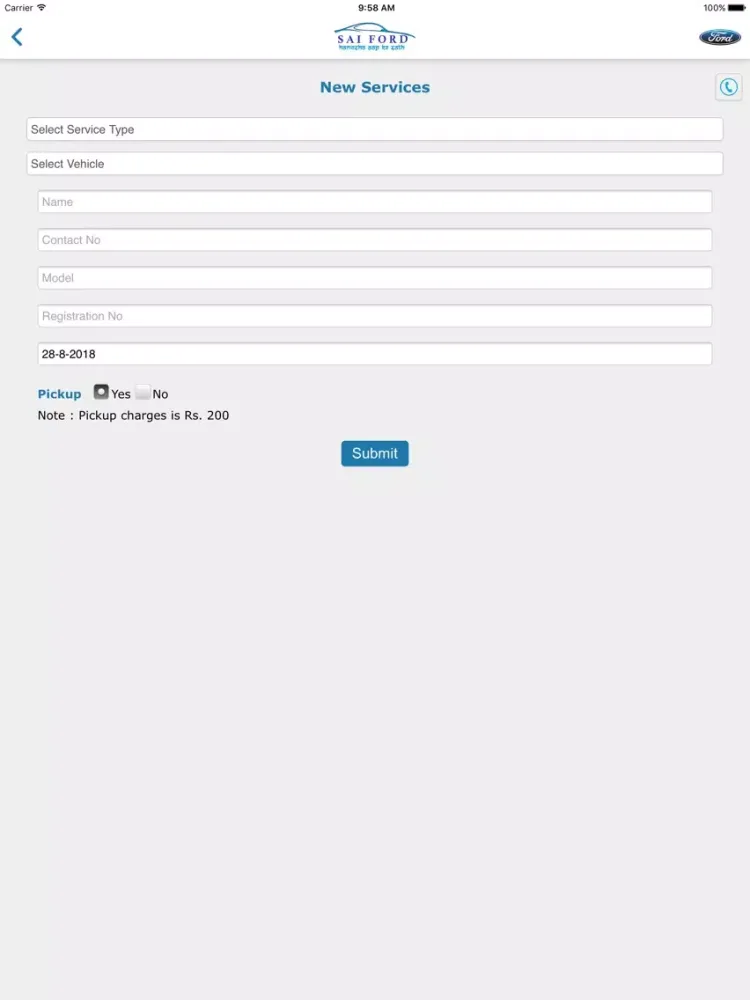 Tangkapan skrin Saiford iPad 