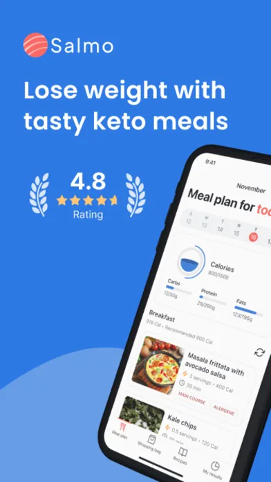 Capturas de tela do Salmo - Meal Plans & Recipes