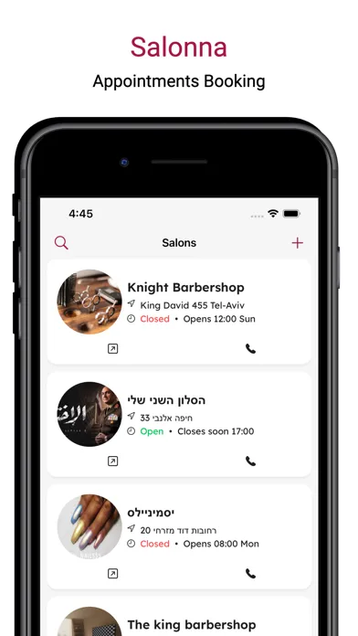Capturas de tela do Salonna - Customer booking app