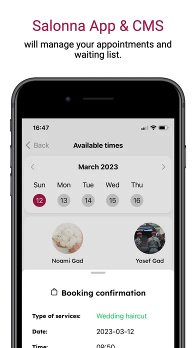 Capturas de tela do Salonna - Customer booking app