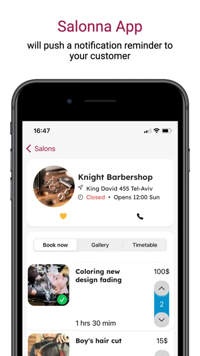 Capturas de tela do Salonna - Customer booking app