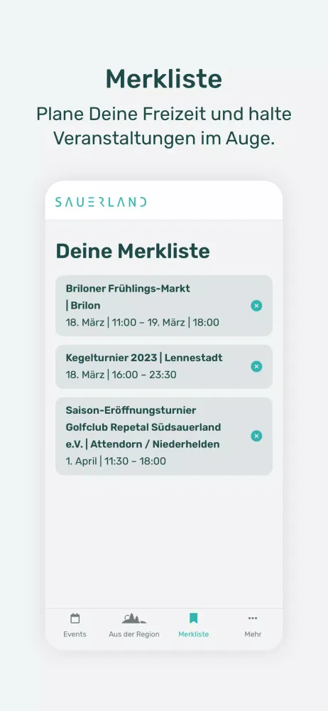 SAUERLAND.app Screenshots