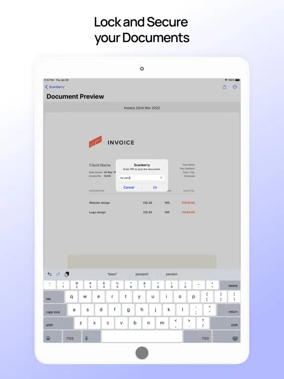 Скриншоты Scanberry – PDF Scanner & OCR iPad 