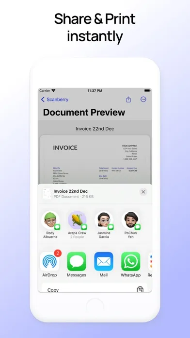 Скриншоты Scanberry – PDF Scanner & OCR