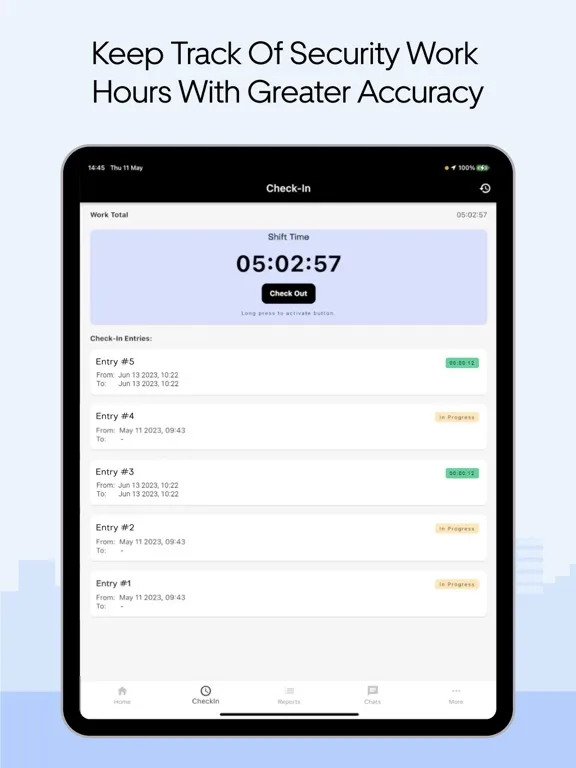 Capturas de tela do Security Guard App iPad 