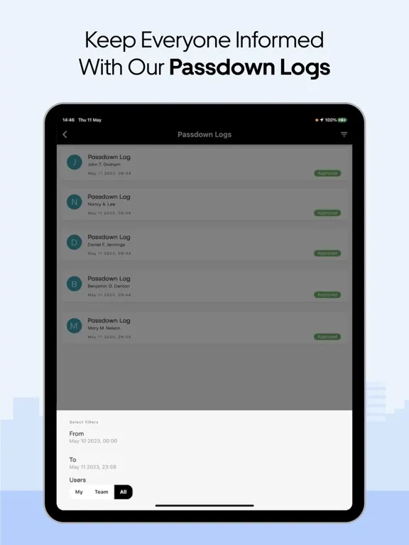 Capturas de tela do Security Guard App iPad 