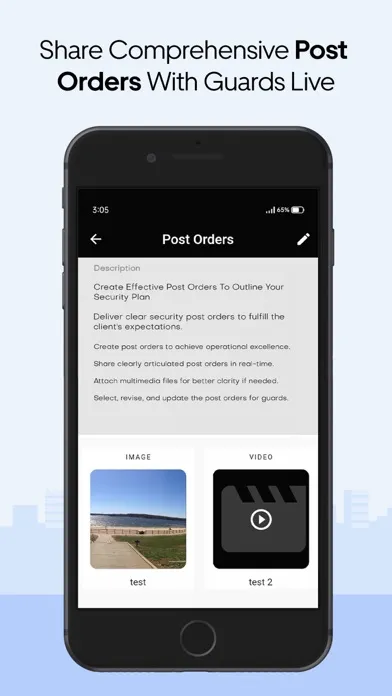 Capturas de tela do Security Guard App