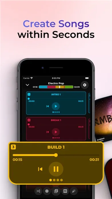 Capturas de tela do Instant Songs: Music Maker