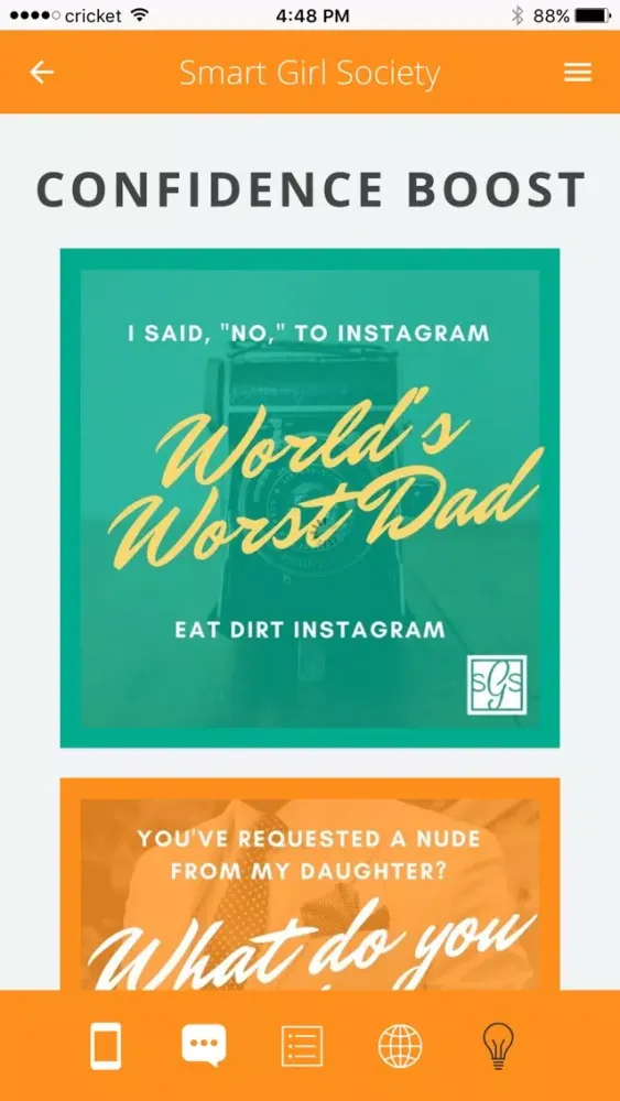Capturas de tela do Smart Girl Society