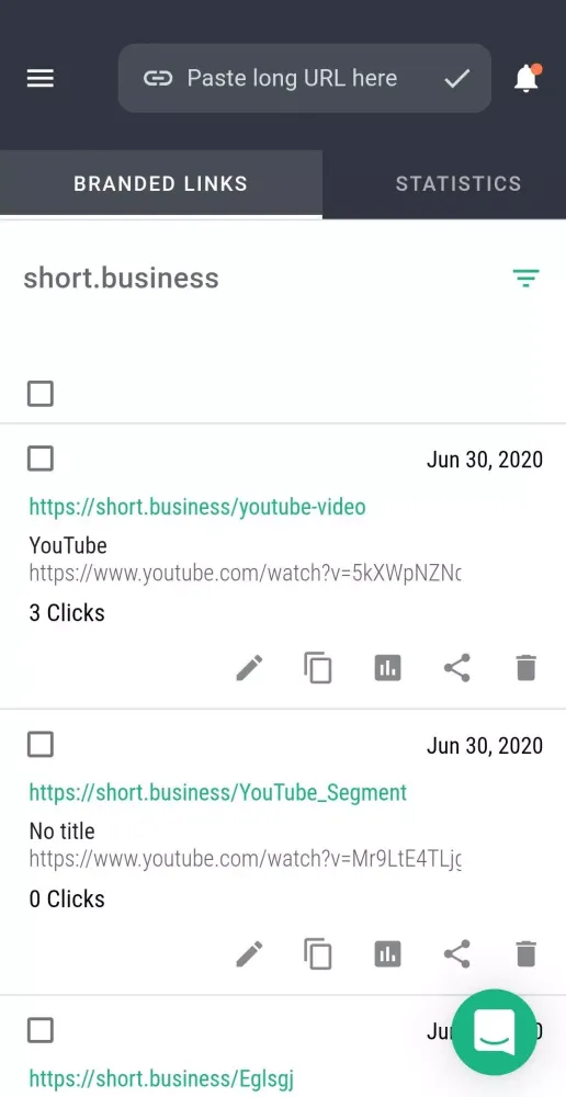 Short.io Screenshots