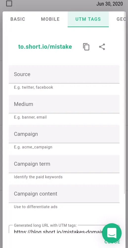 Short.io Screenshots