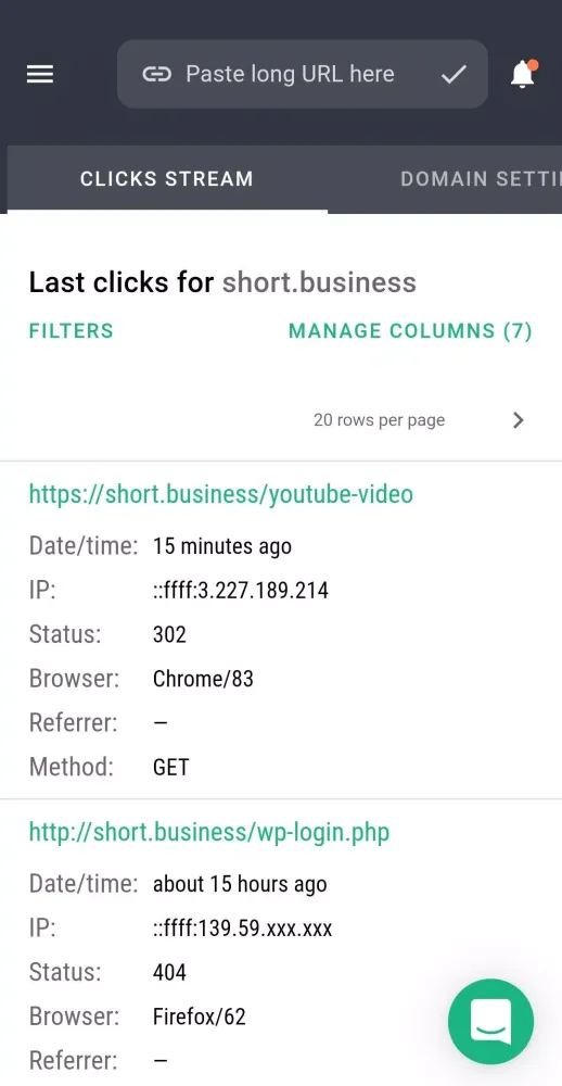 Short.io Screenshots