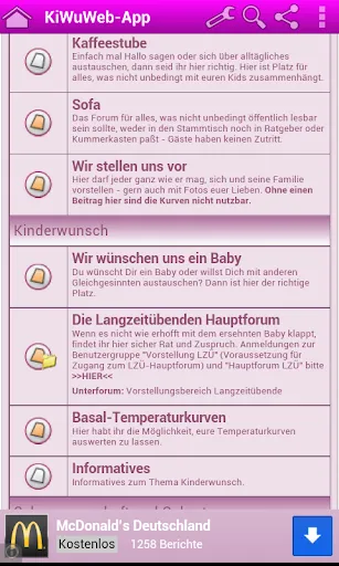 KiWuWeb die Kinderwunsch App應用截圖